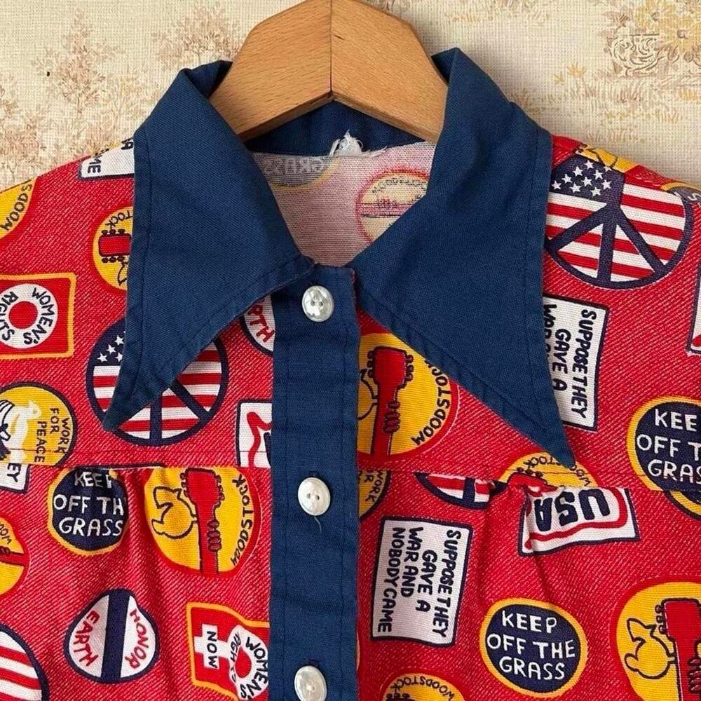 70s "Counter Culture" Shirt | Woodstock & Anti-War | Women's Rights | S/M